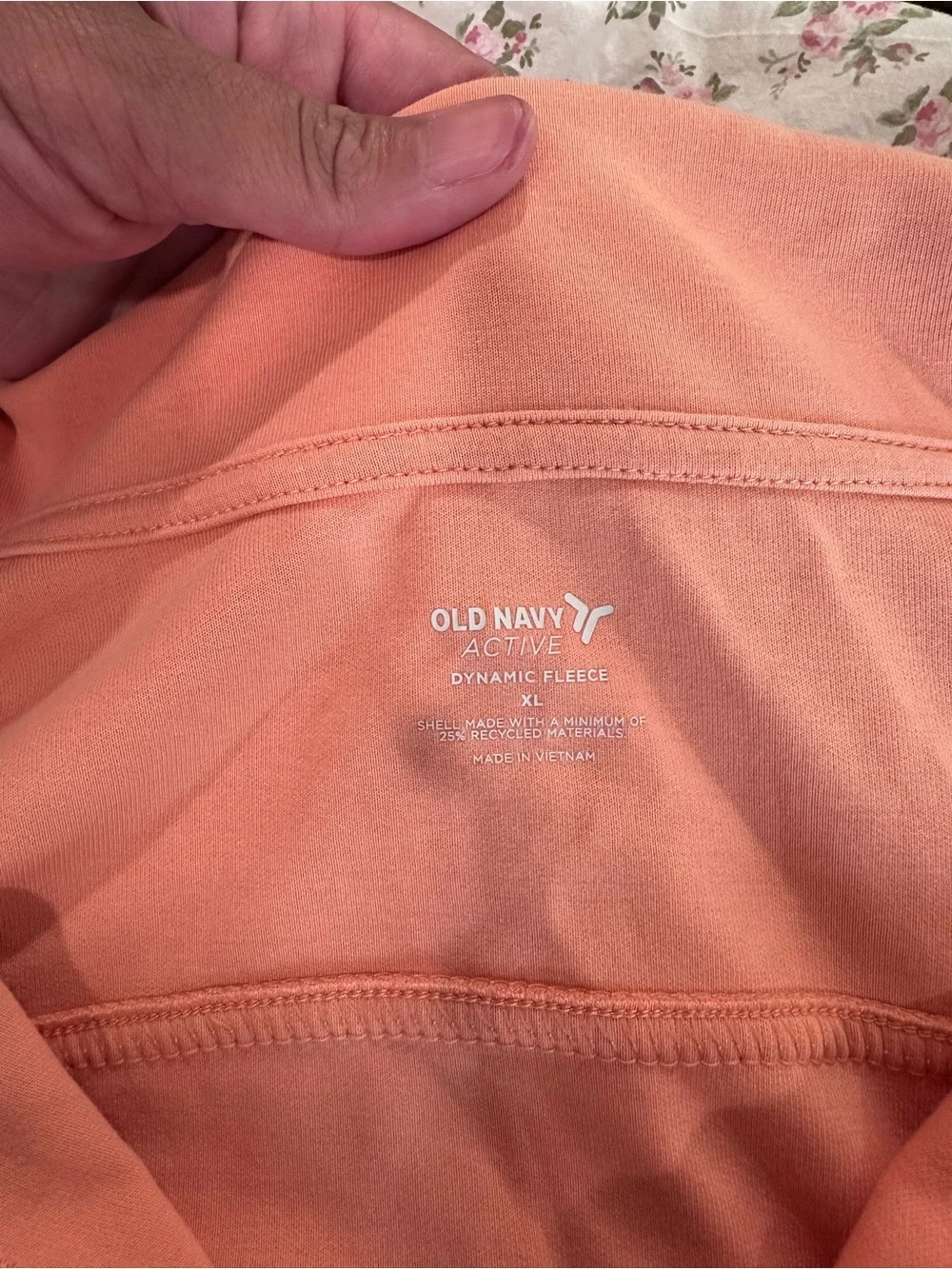 Old Navy Coral Half-Zip Pullover and Shorts set XL